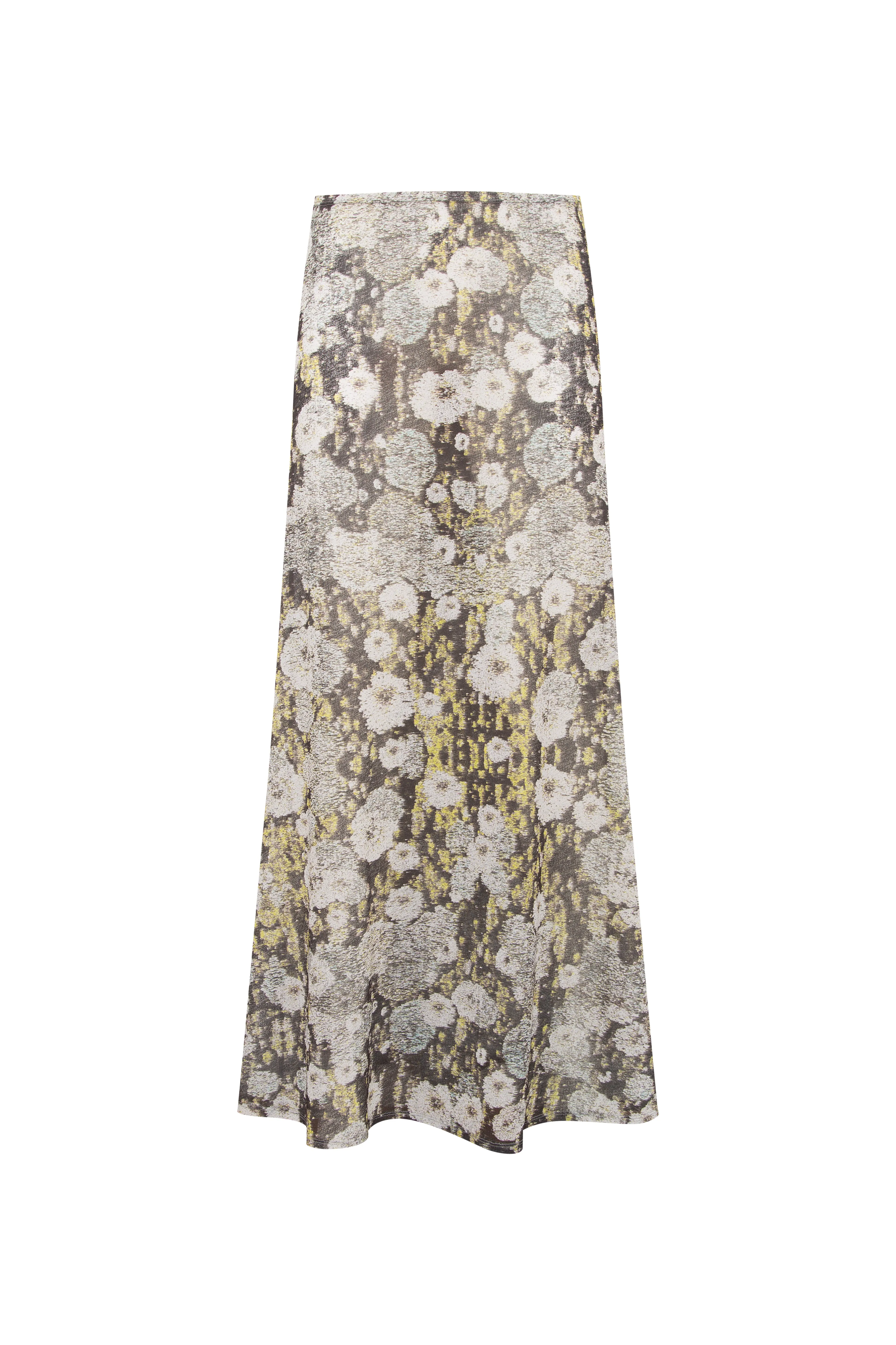 SINY - Printed low-rise maxi skirt