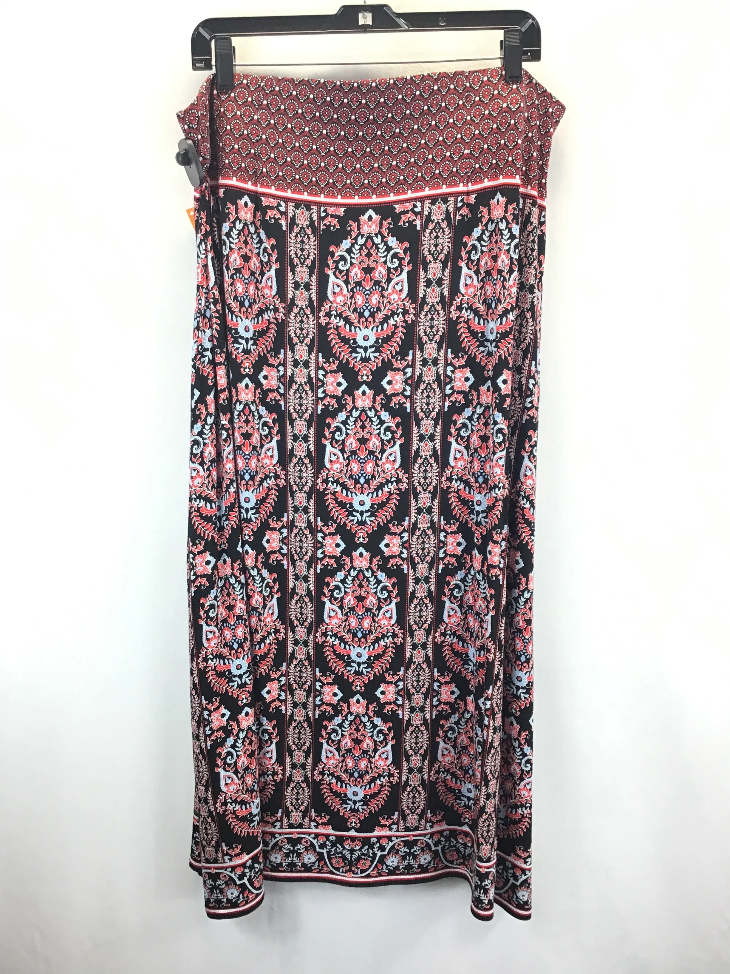 Skirt Maxi By J. Jill In Blue & Red & White, Size: L