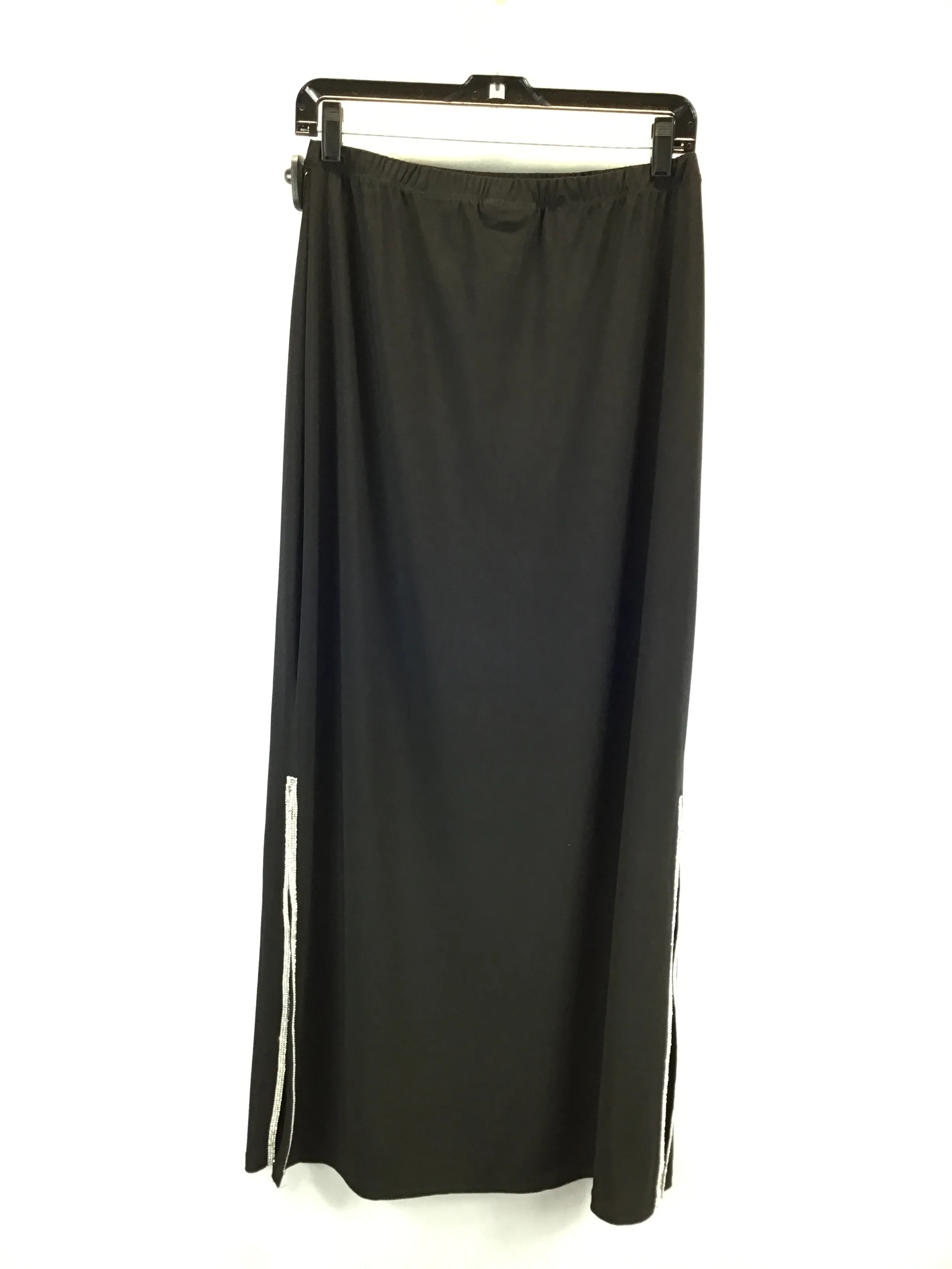 Skirt Maxi By Msk In Black & Silver, Size: M