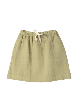 Skirt Play of Colors Sage-green organic muslin