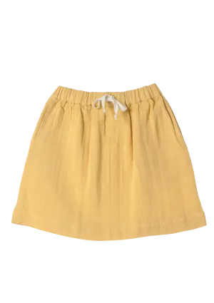 Skirt Play of Colors Sun-Ochre organic muslin