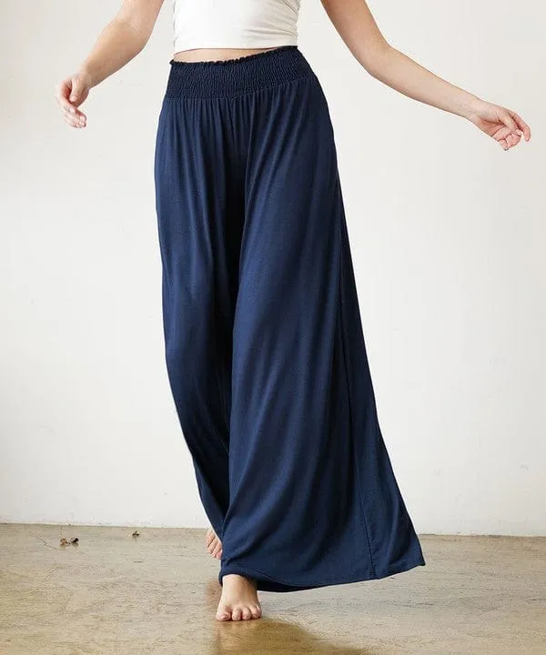 SMOCK ELASTIC WAIST MAXI PALAZZO  *Online Only*