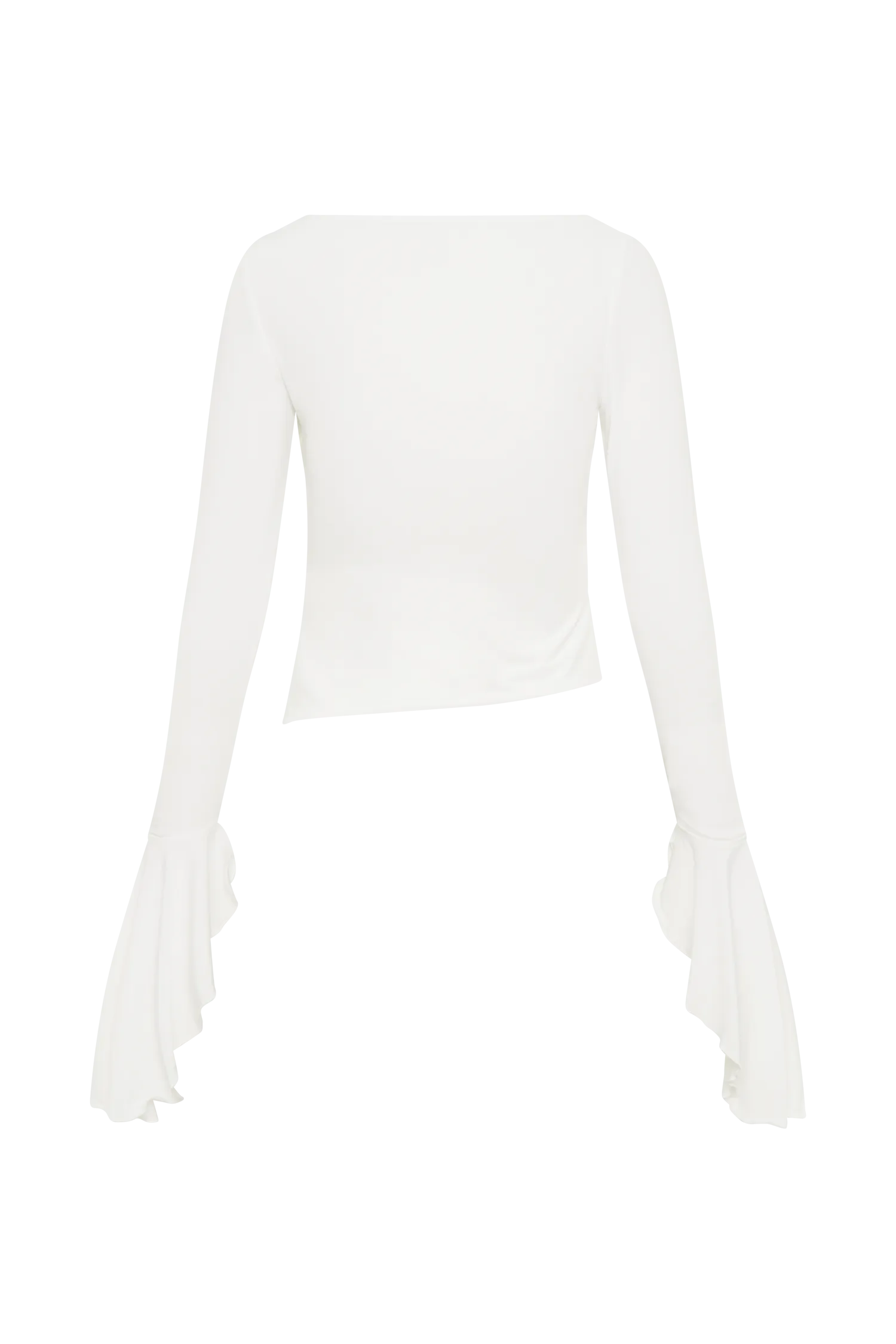 Stevie Bell Sleeve Slinky Top - White