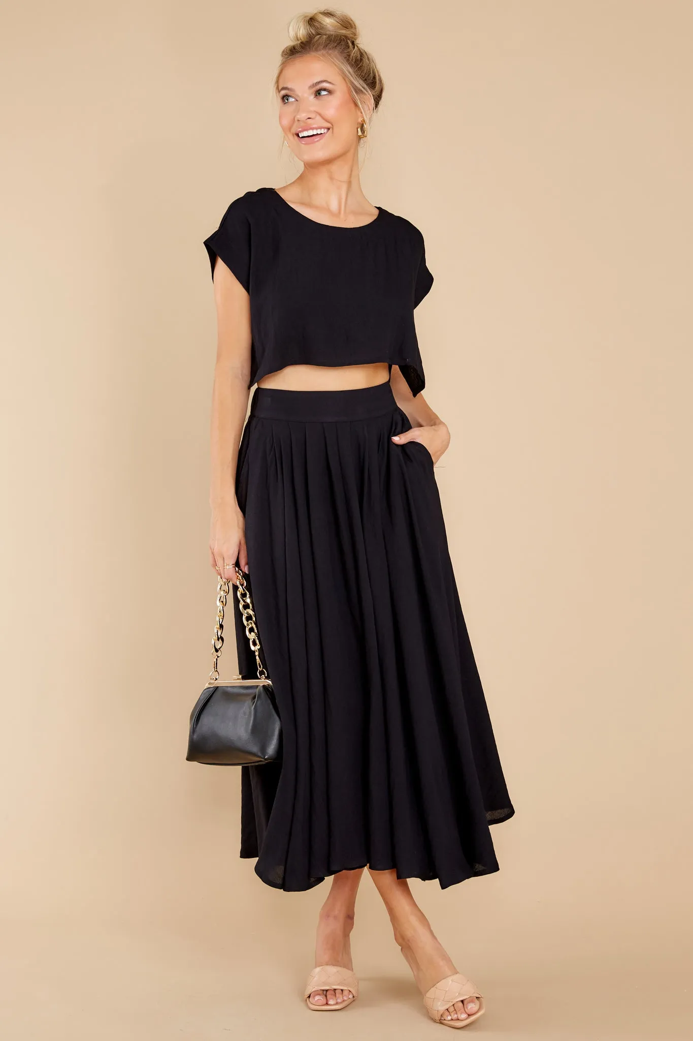 Sweet Memory Of Us Black Two Piece Set