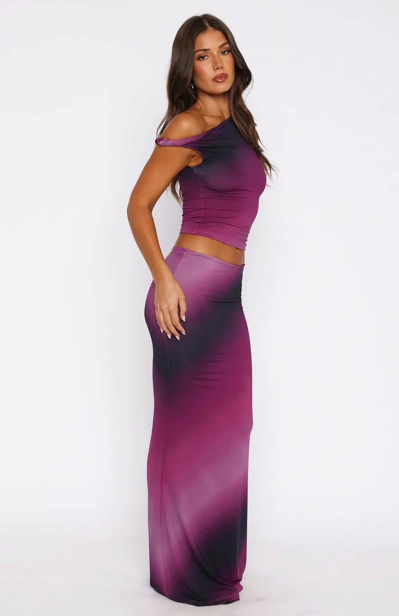 Sweet Salutations Maxi Skirt Boysenberry Ripple