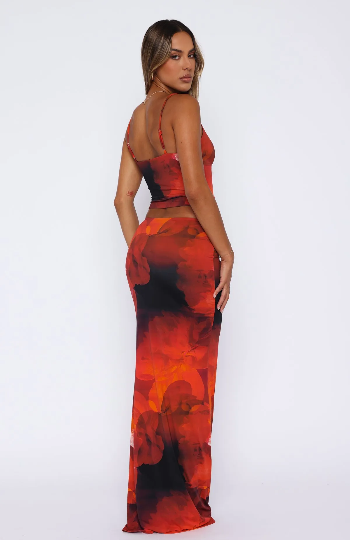 Sweet Salutations Maxi Skirt Ember