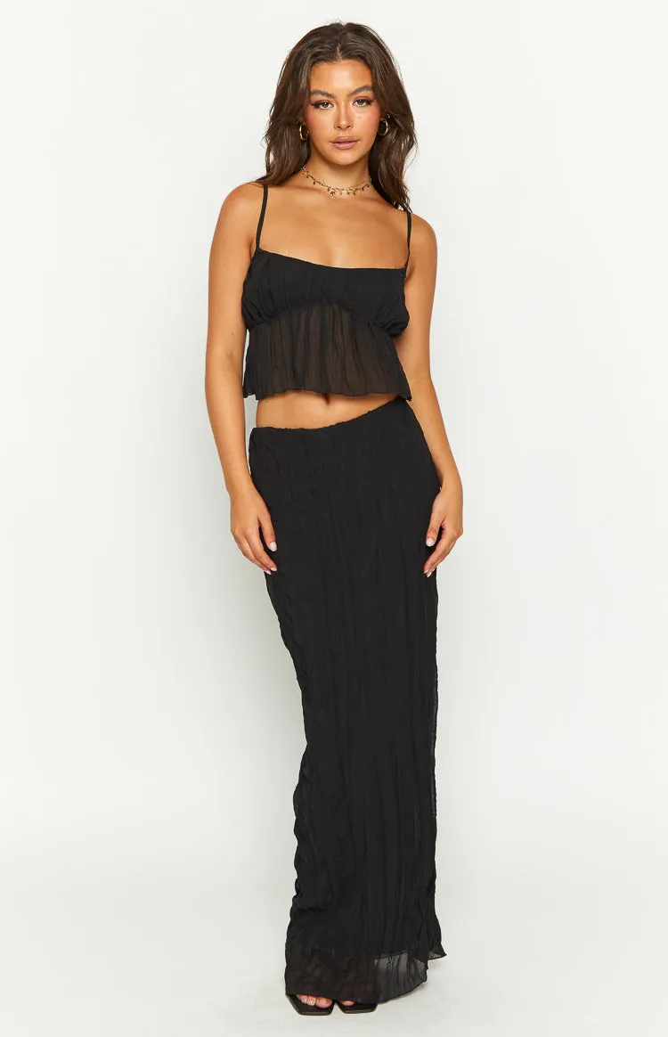 The Moment Black Maxi Skirt