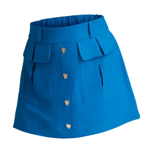 THE STROMBUS SKIRT-COBALT