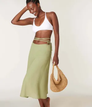 The Tavira Skirt  - Linen - Ivy (Archive)