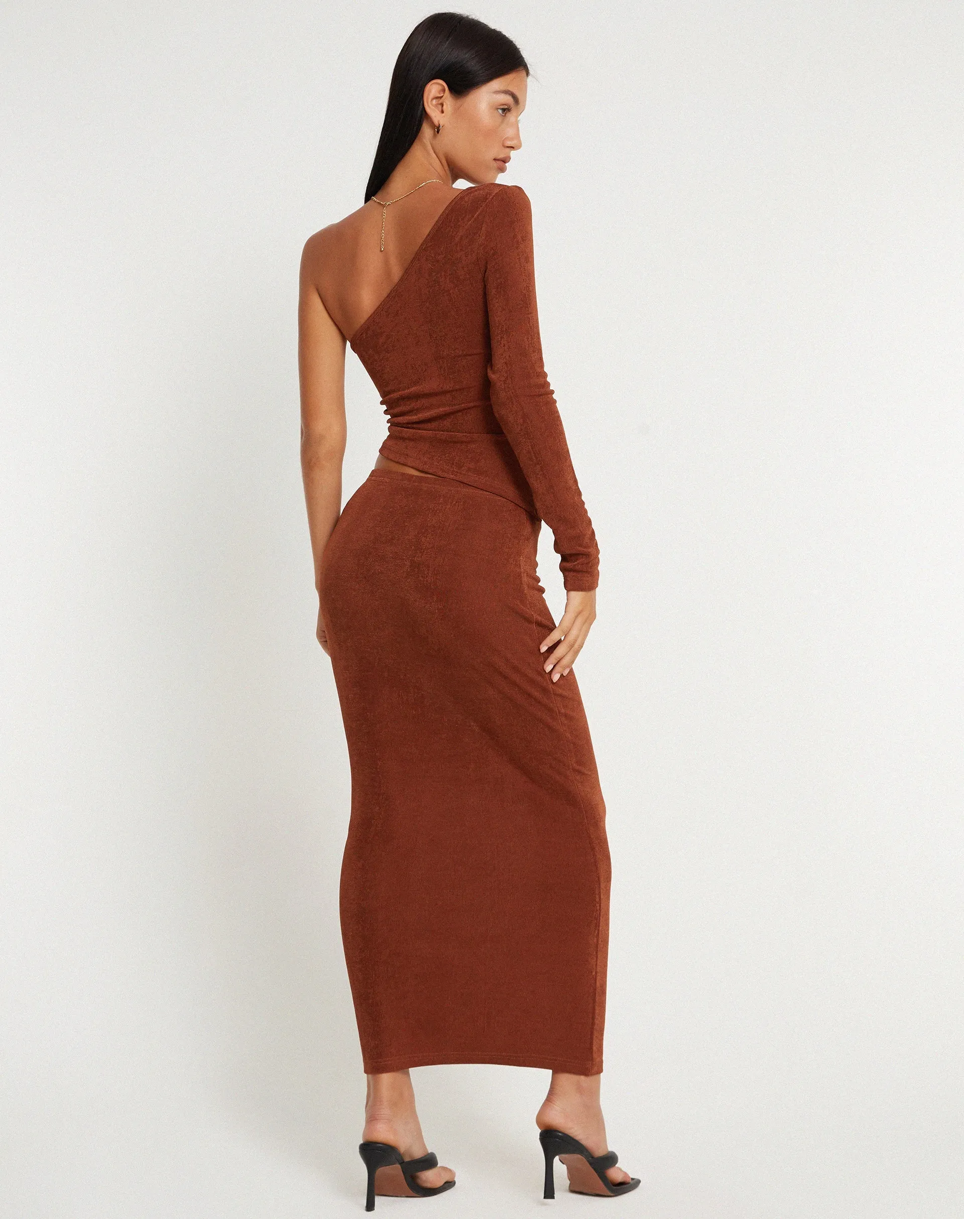 Tulus Maxi Skirt in Coffee Bean