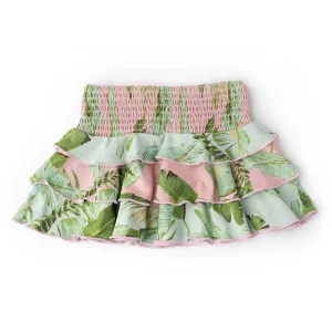 Tween Swimwear | Smocked Ruffle Skirt-Cabana Palms | Shade Critters