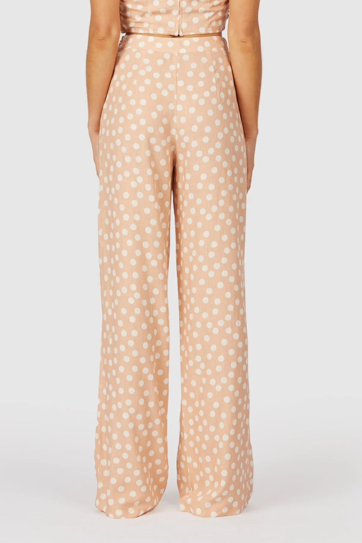 Valencia Wide Leg Pant - Peach Spot