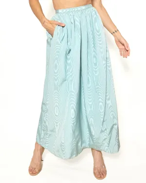 Vintage 1950's Sloat New York Sky Blue Maxi Silk Circle Skirt