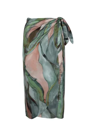 Watercolour Evergreen - Wrap skirt