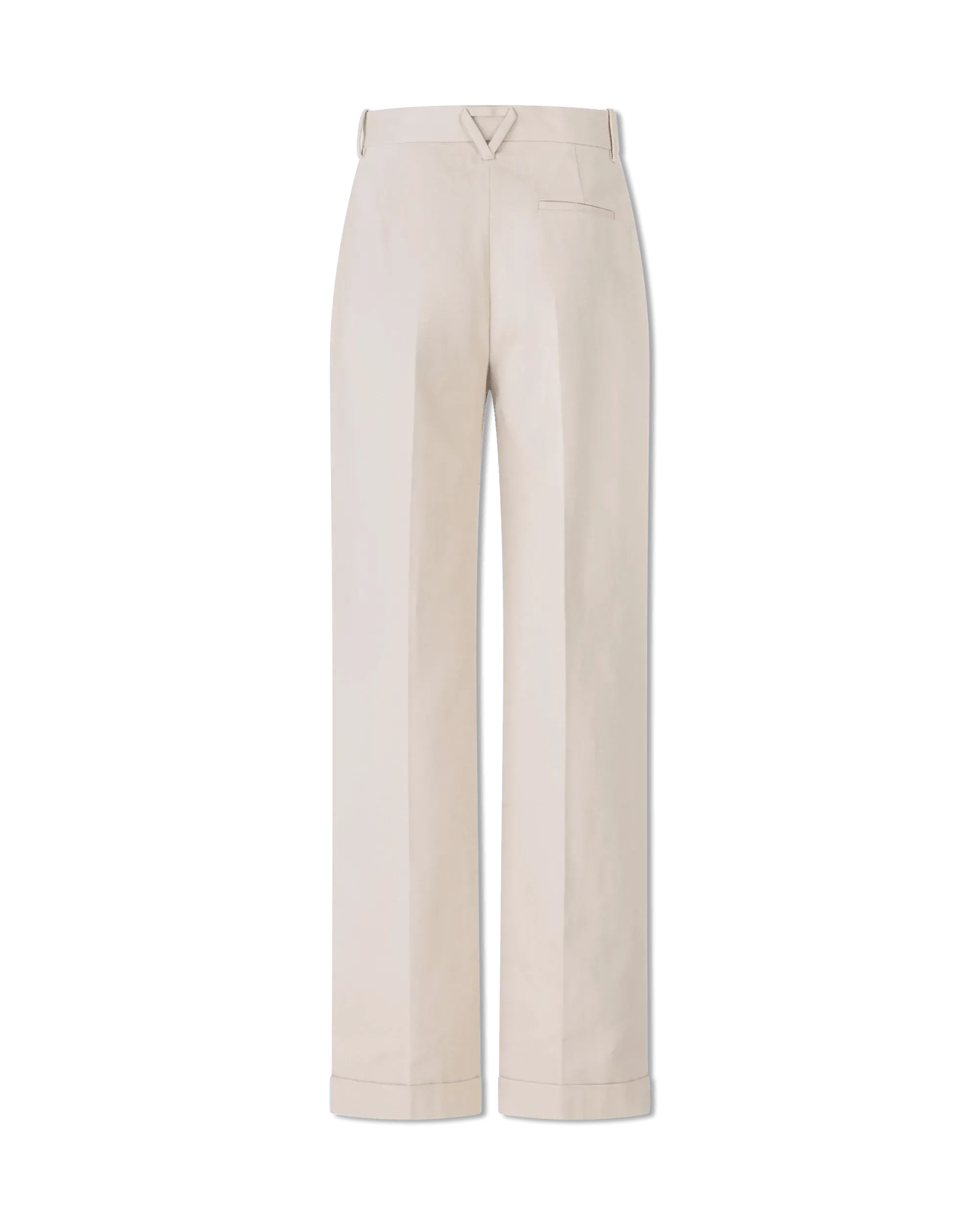 Wide Leg Twill Trousers