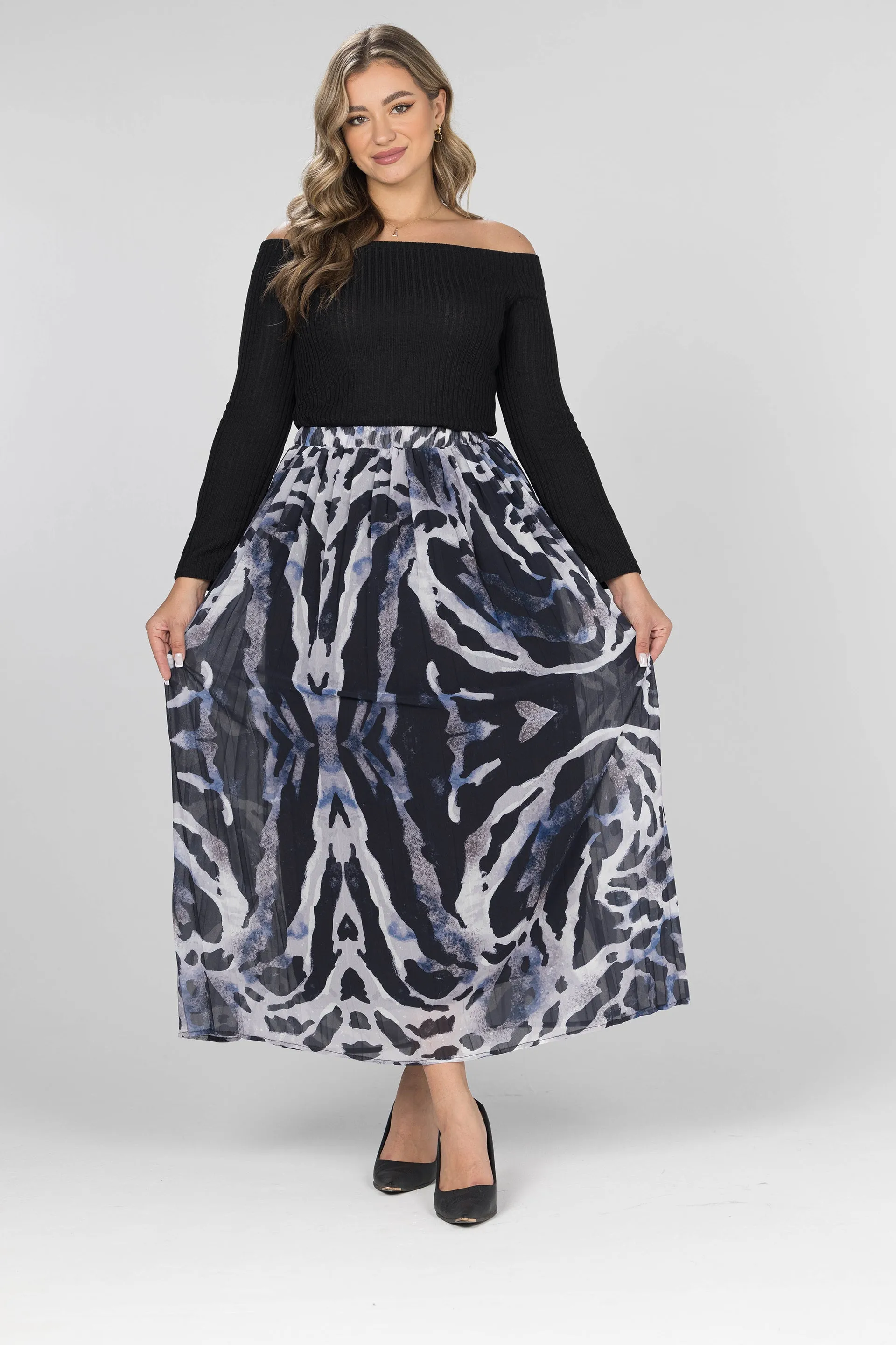 Wild Pleated Chiffon Skirt