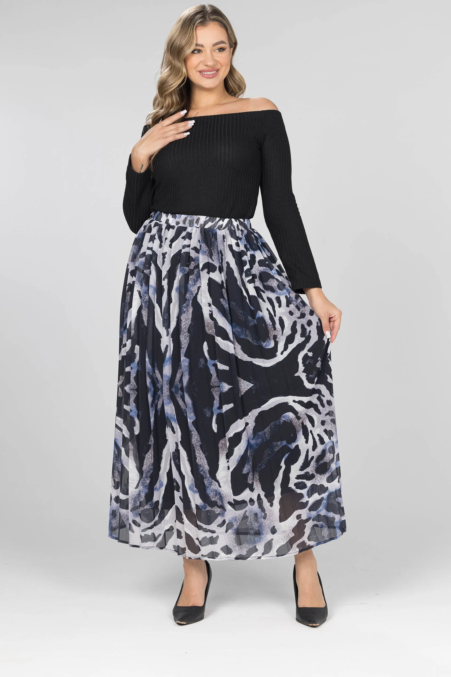 Wild Pleated Chiffon Skirt