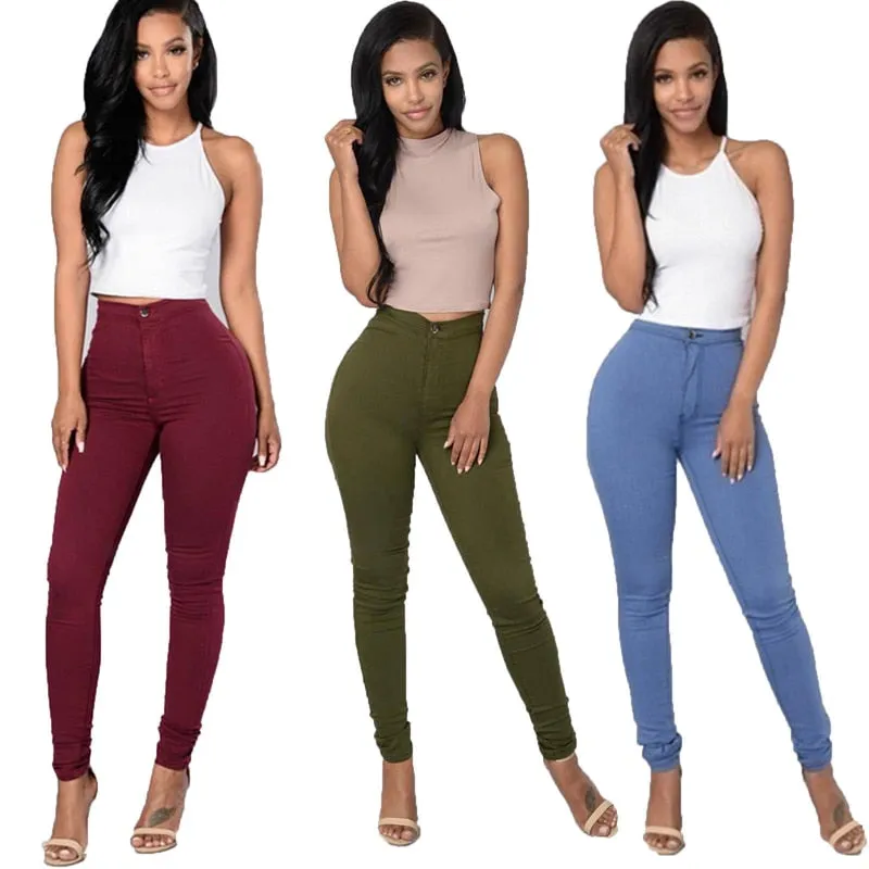 Women Solid Leggings Trousers