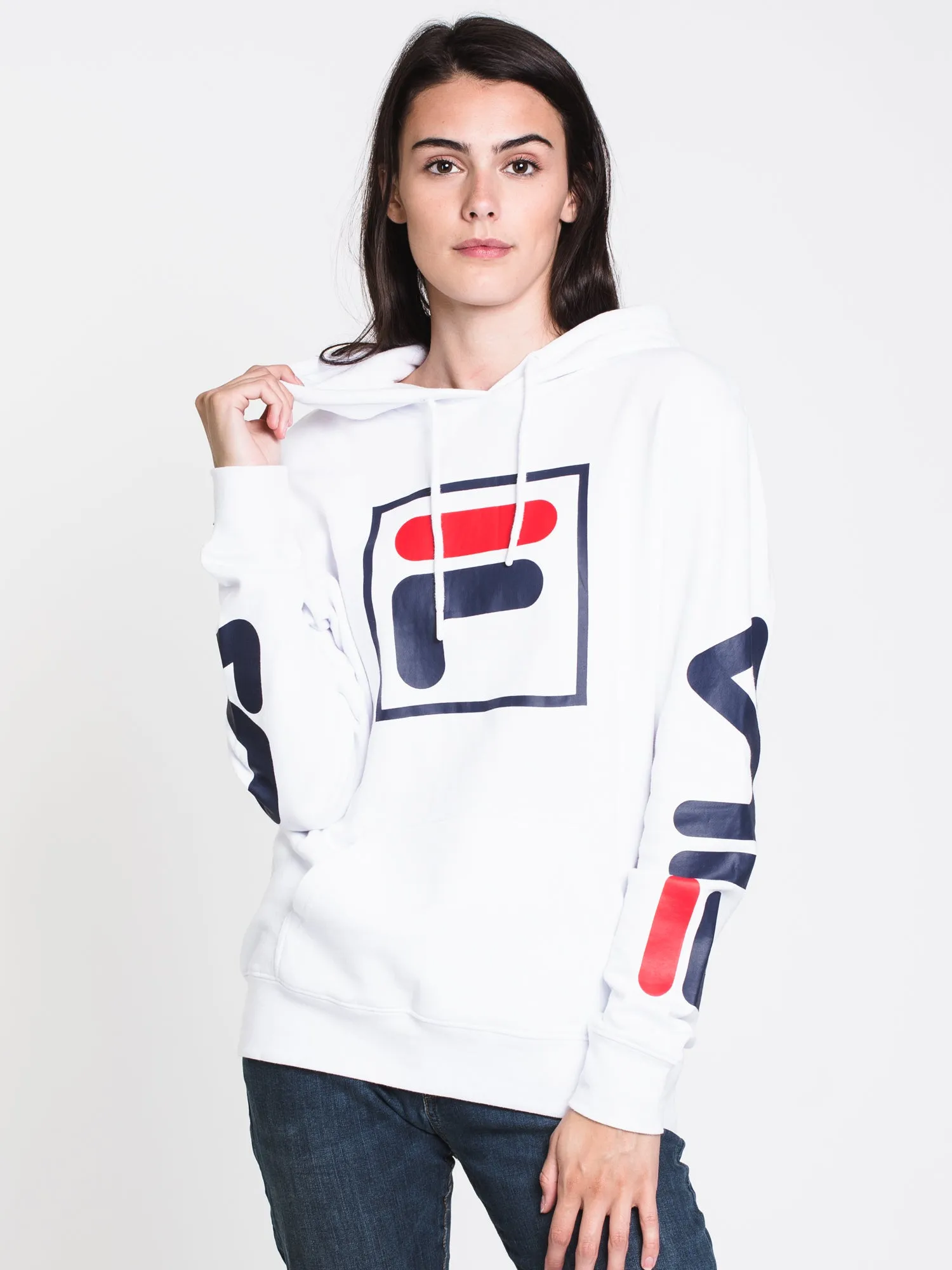 WOMENS SCARLETT PULLOVER HOODIE - WHITE - CLEARANCE