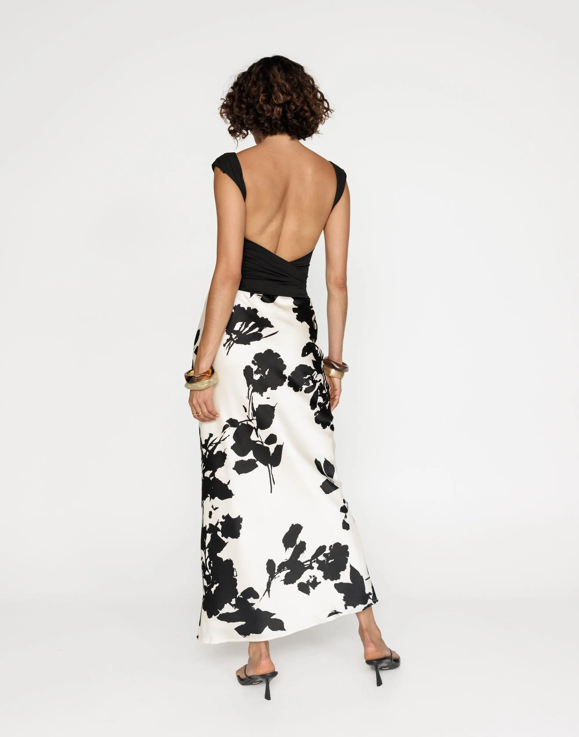 Zaya Maxi Skirt (Noir Bloom)