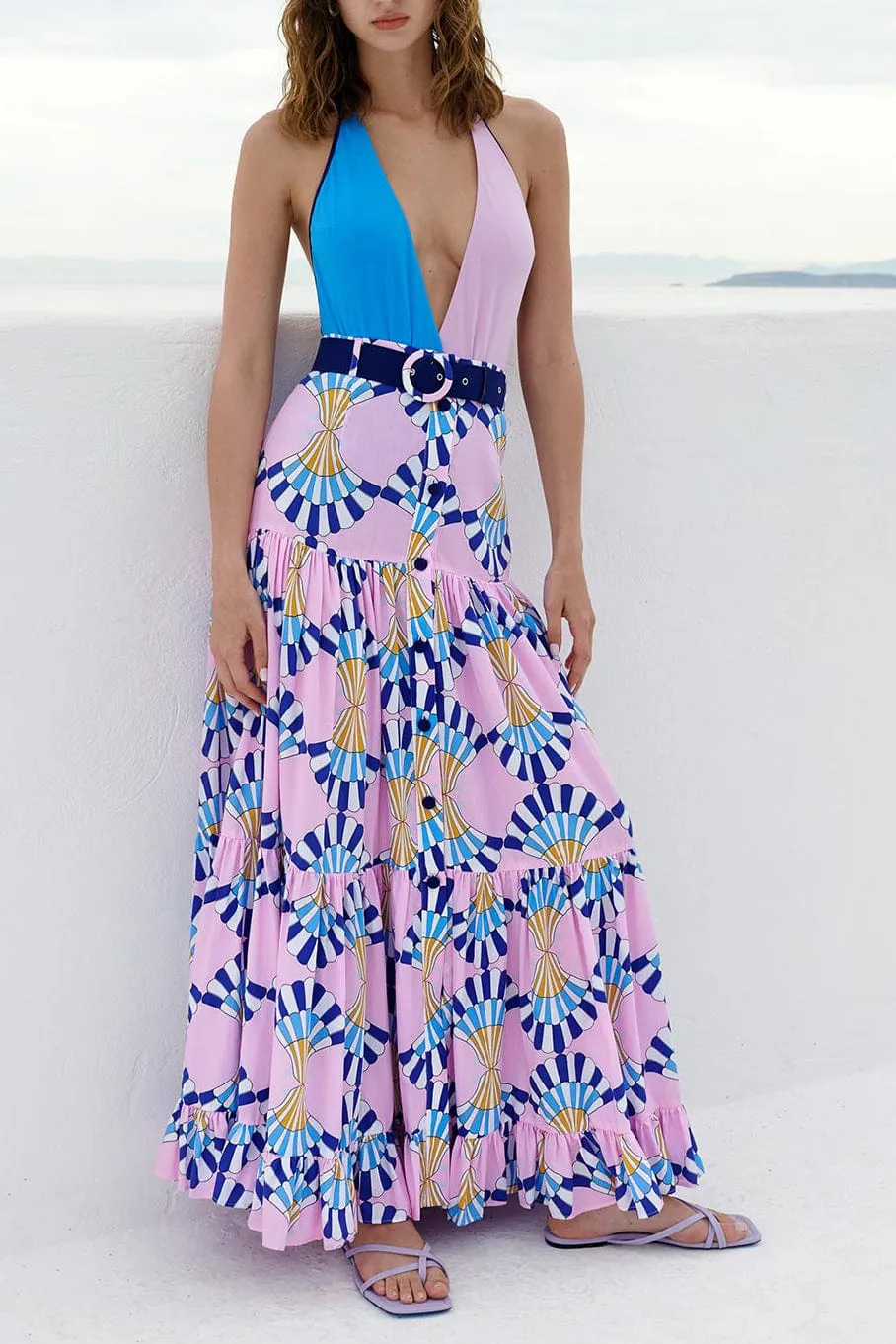 Zephyr Button Maxi Skirt